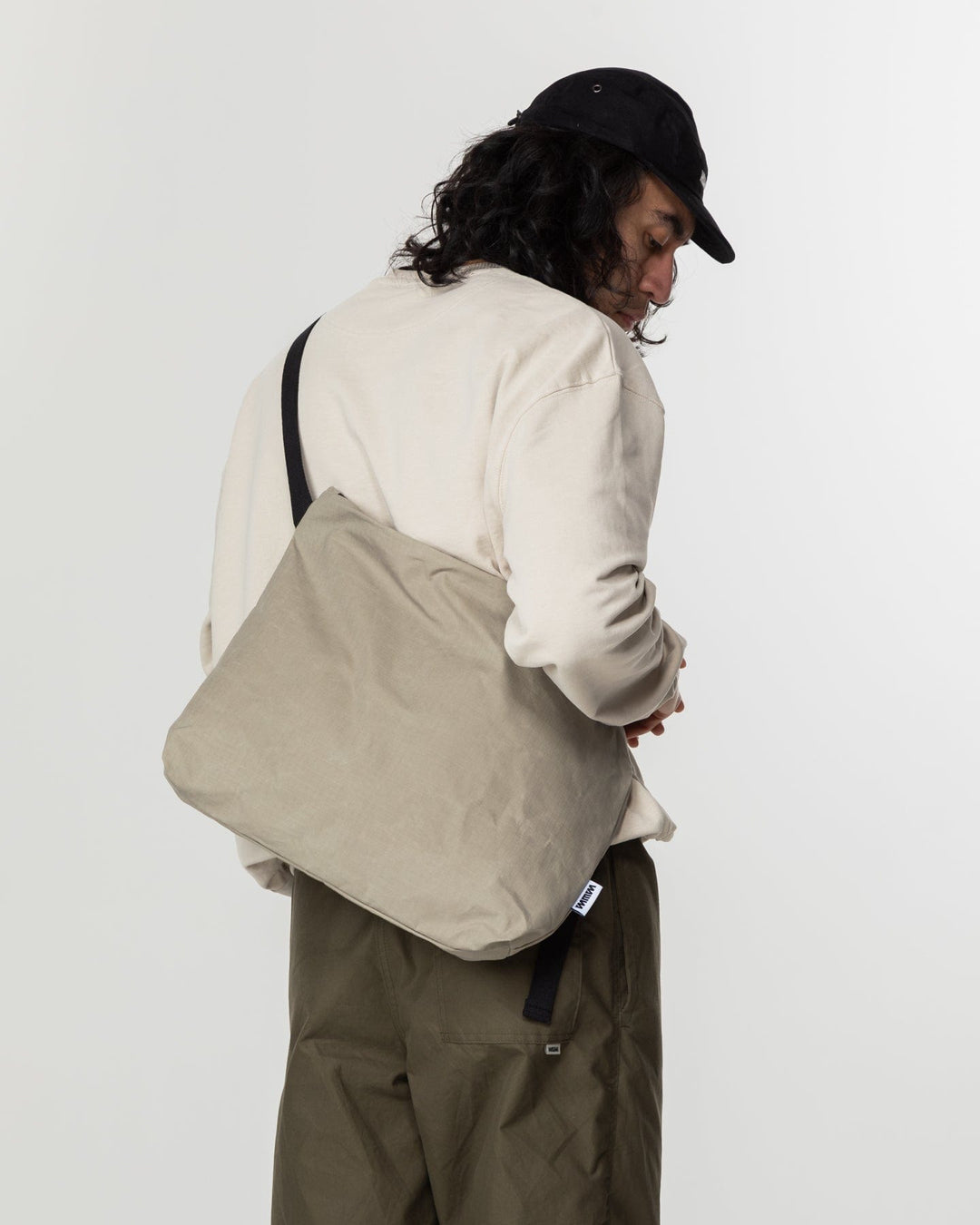 Water Resistant Messenger Bag - Stone