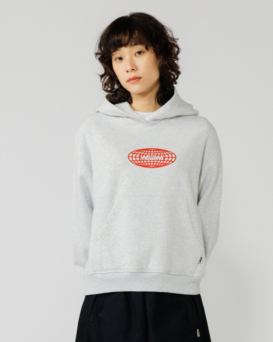 Global Logo Hoody - Marl Grey