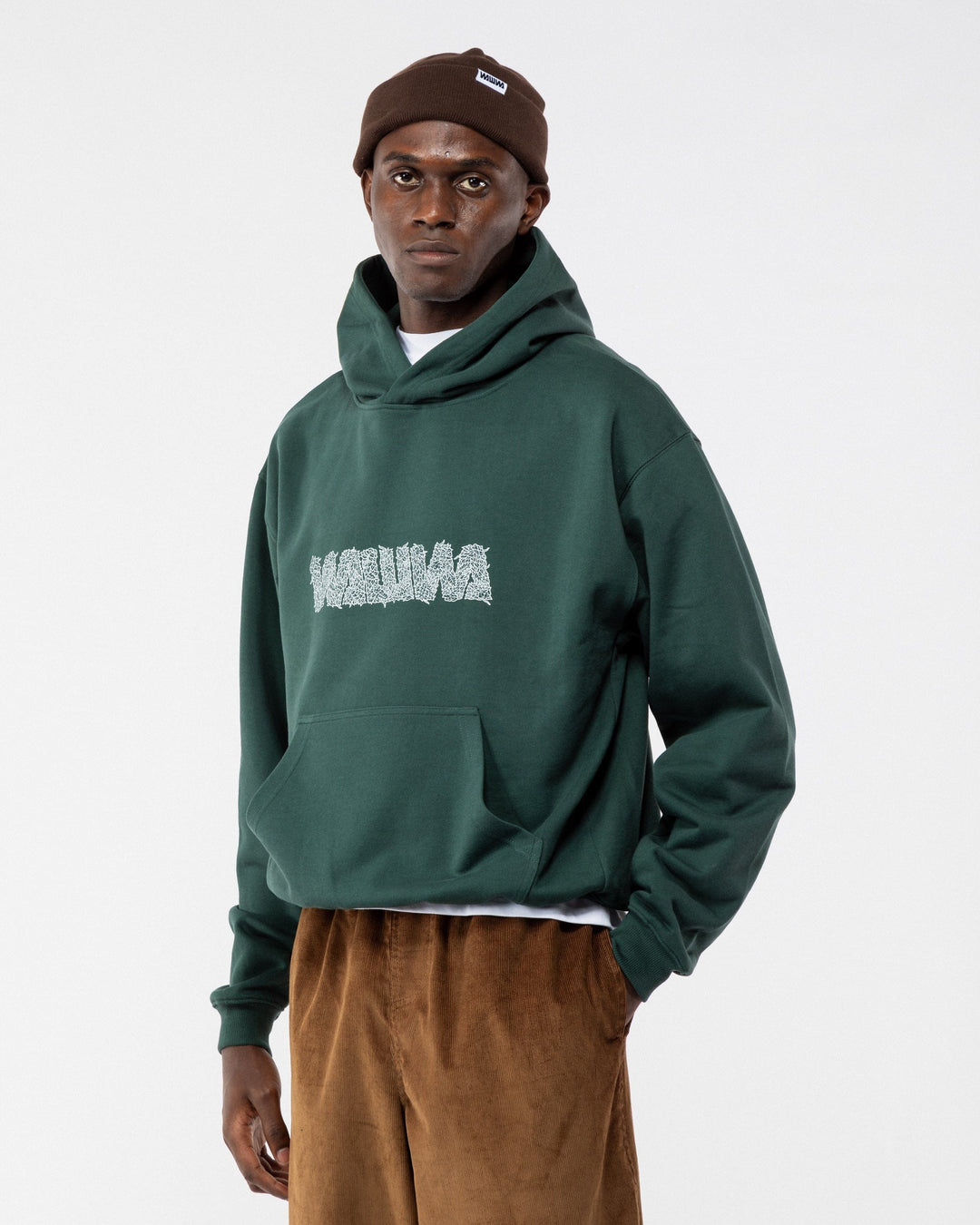 Overgrown Logo Hoody - Forest Green