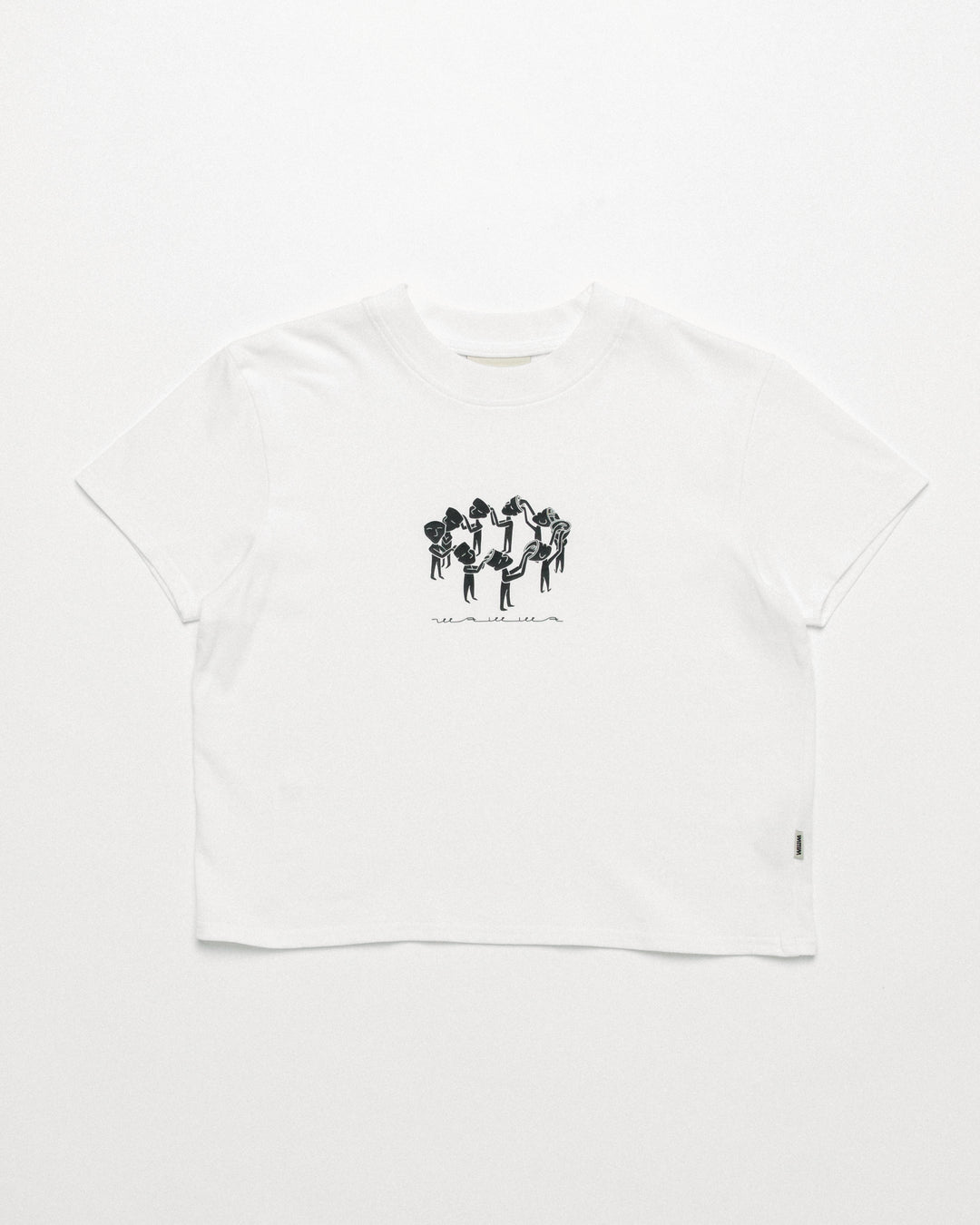 Linear Notion Cropped T-Shirt - White