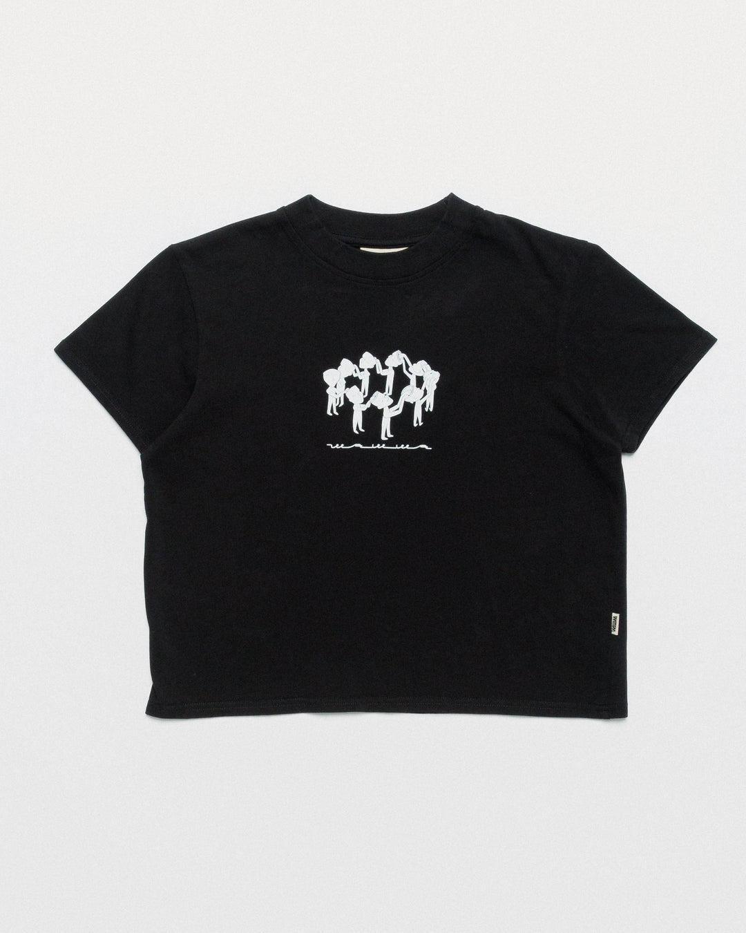 Linear Notion Cropped T-Shirt - Black
