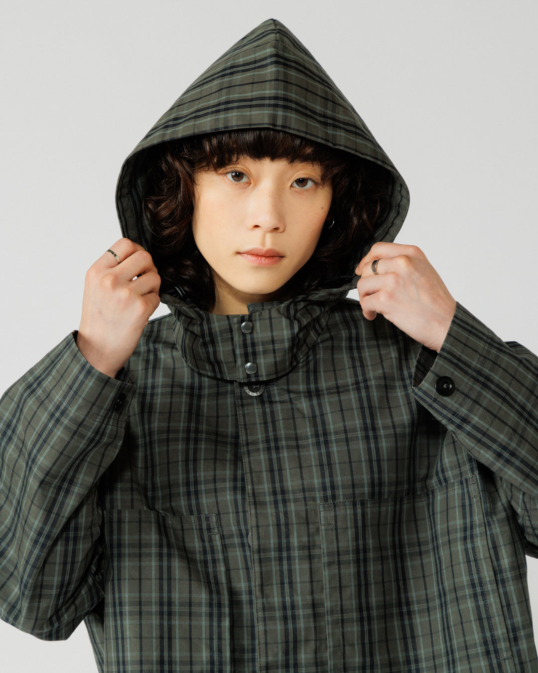Detachable Hood - Charcoal Check
