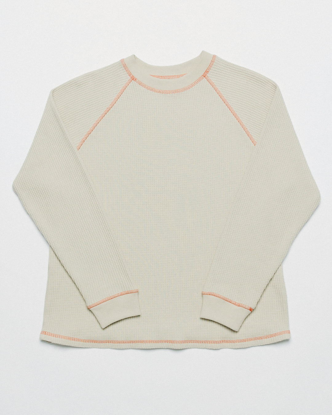 Range Waffle Sweat - Stone/Orange