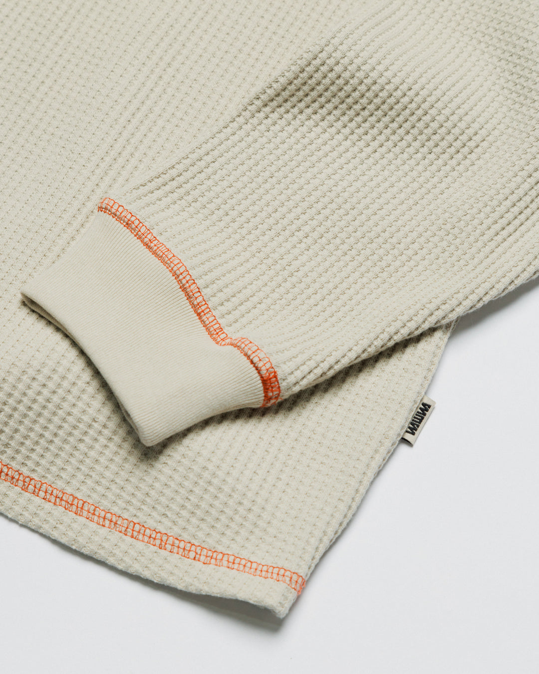 Range Waffle Sweat - Stone/Orange