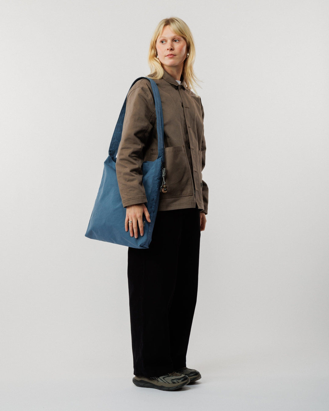 Water Resistant Bar Tack Tote - Slate