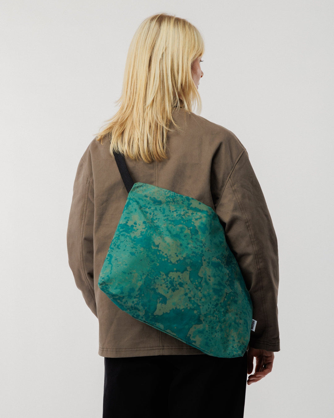 Water Resistant Messenger Bag - Blue Ink