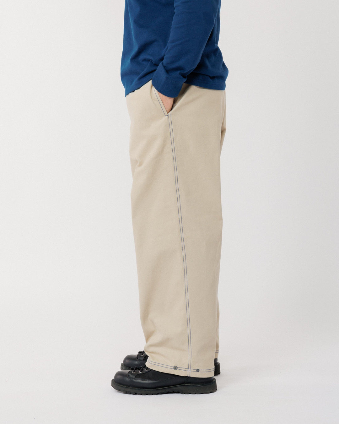 Zama Pant - Stone/Cobalt Contrast