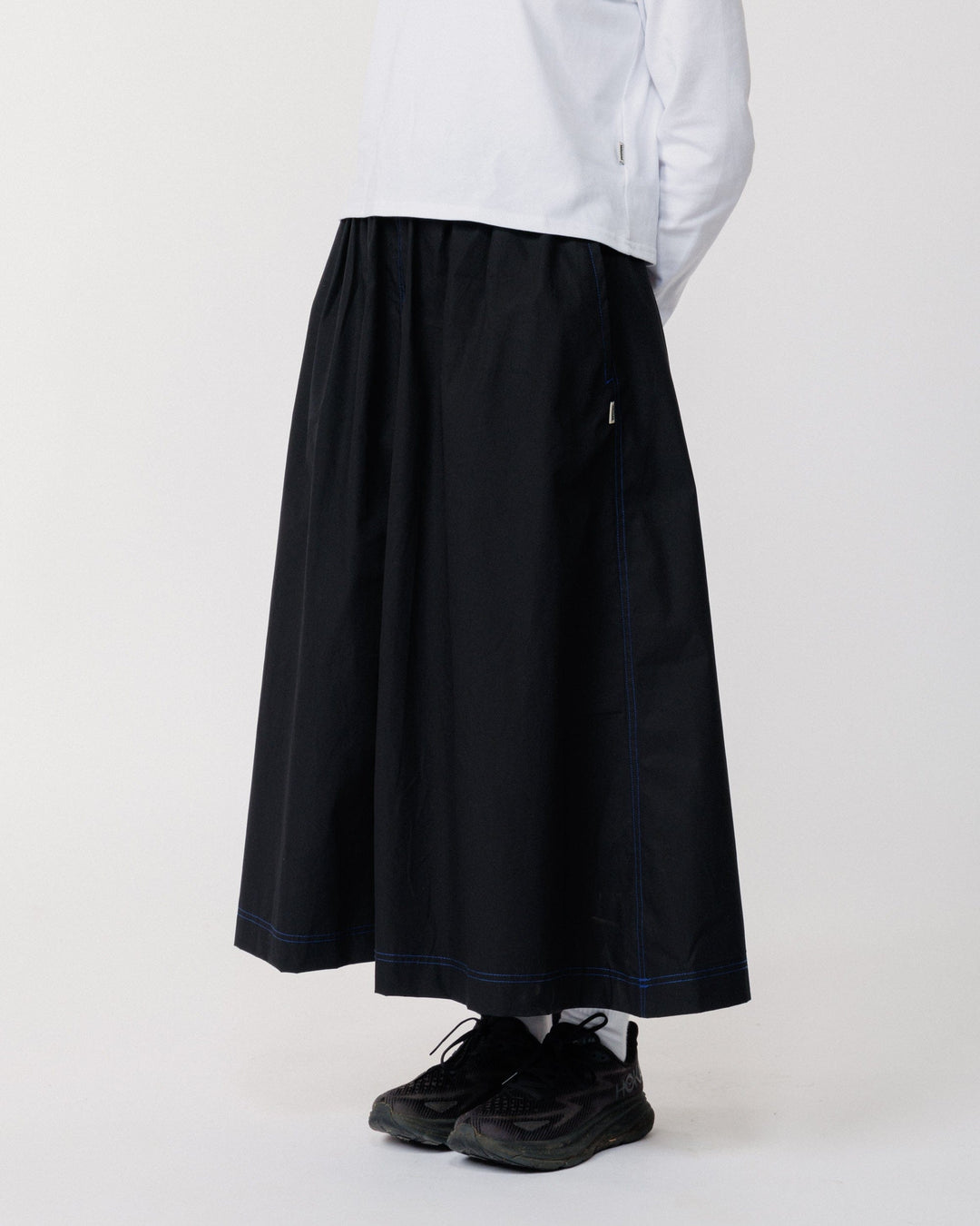 Ayla Poplin Skirt - Black/Cobalt Blue