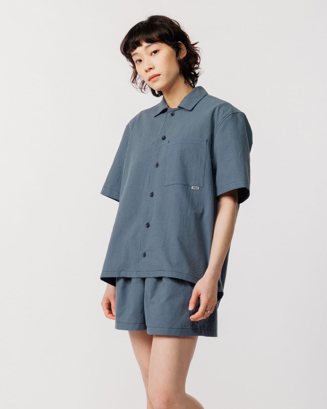Check Co-Ord - Navy