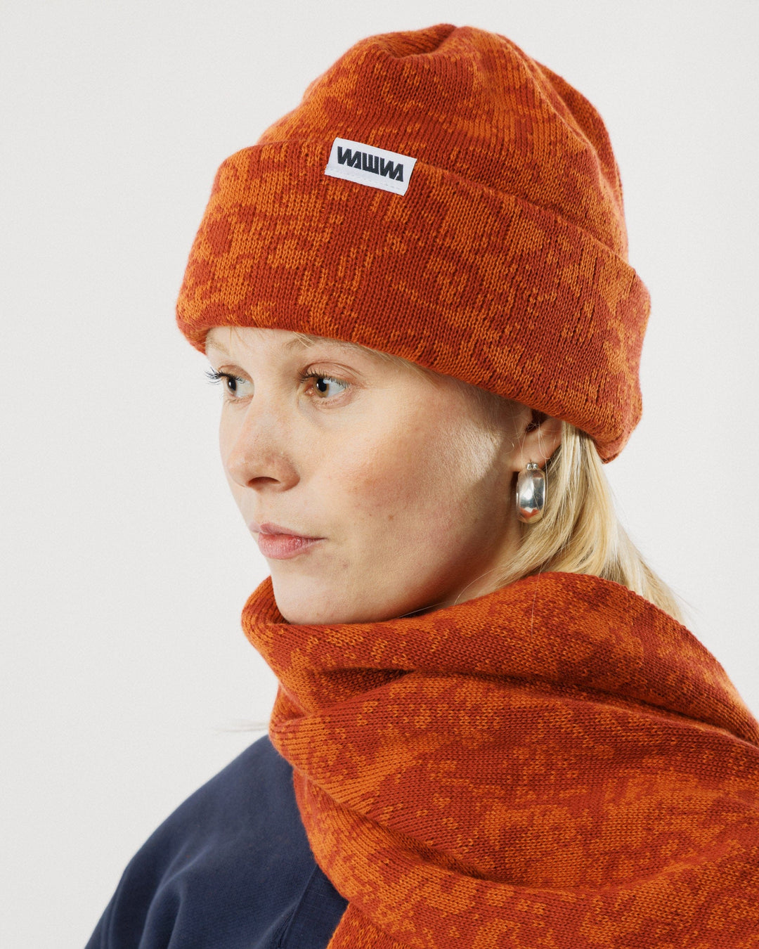 Barley Hat & Scarf Gift Set - Terracotta & Rust