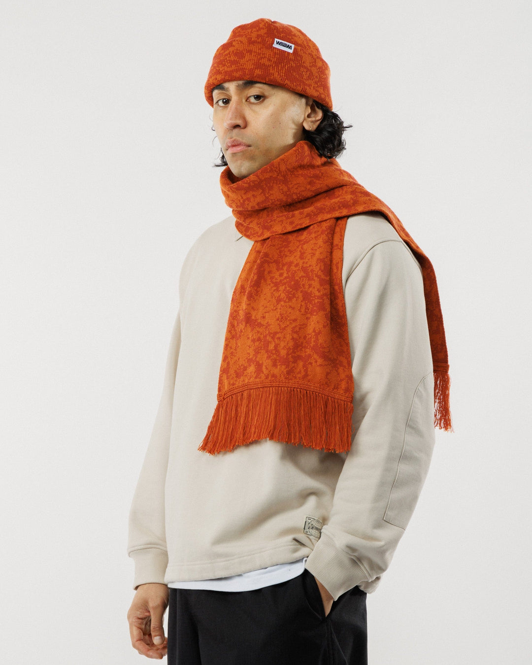 Barley Hat & Scarf Gift Set - Terracotta & Rust
