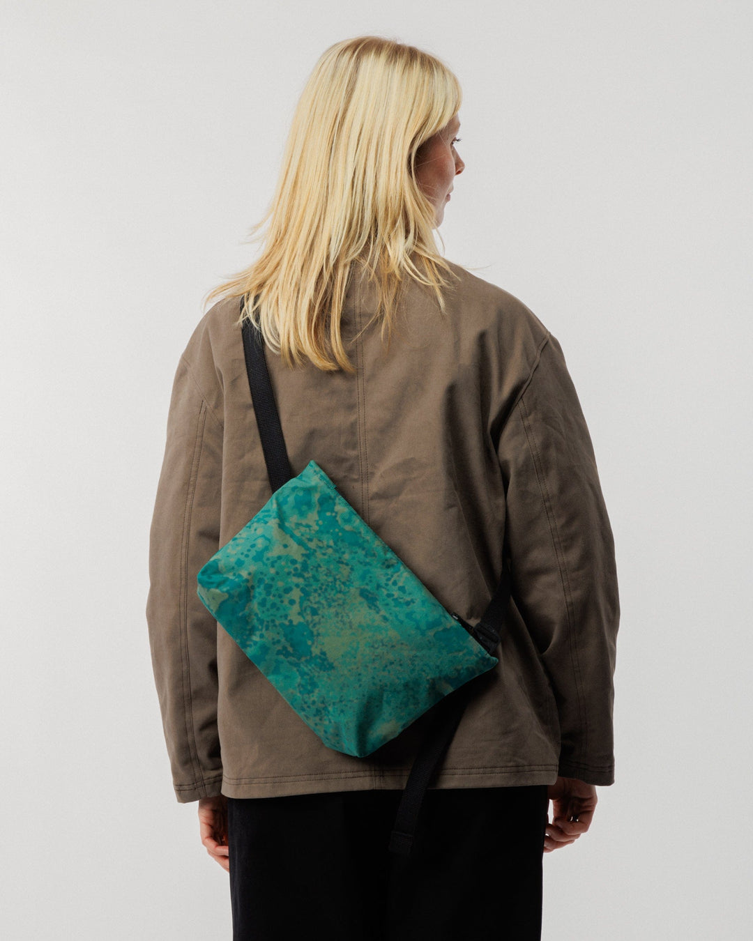 Mini Water Resistant Messenger Bag - Blue Ink