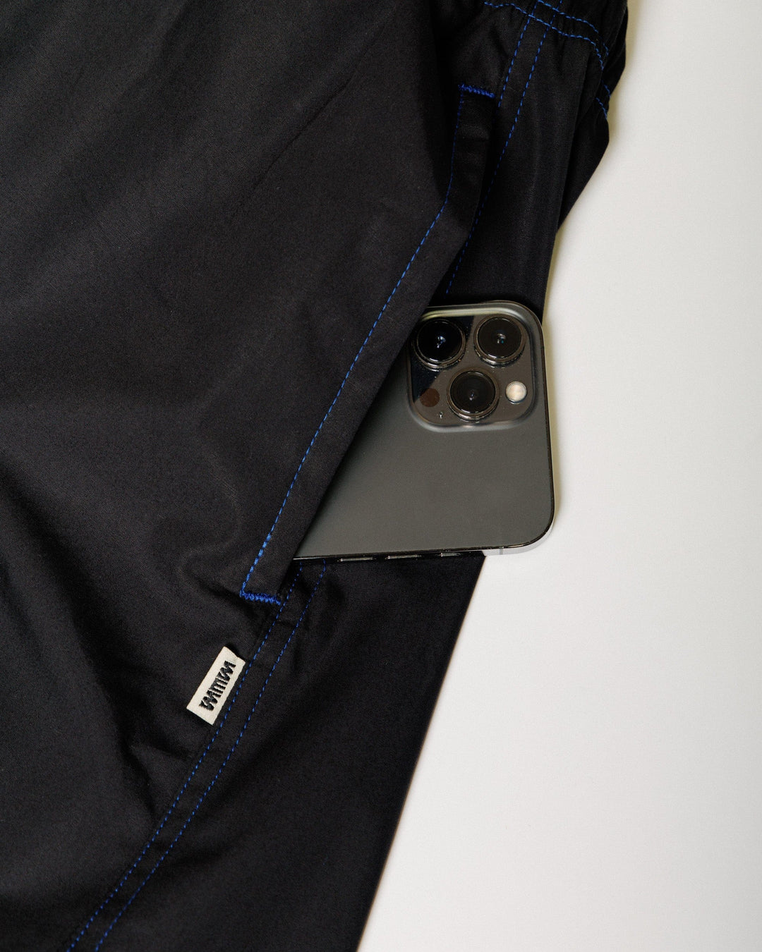 Ayla Poplin Skirt - Black/Cobalt Blue