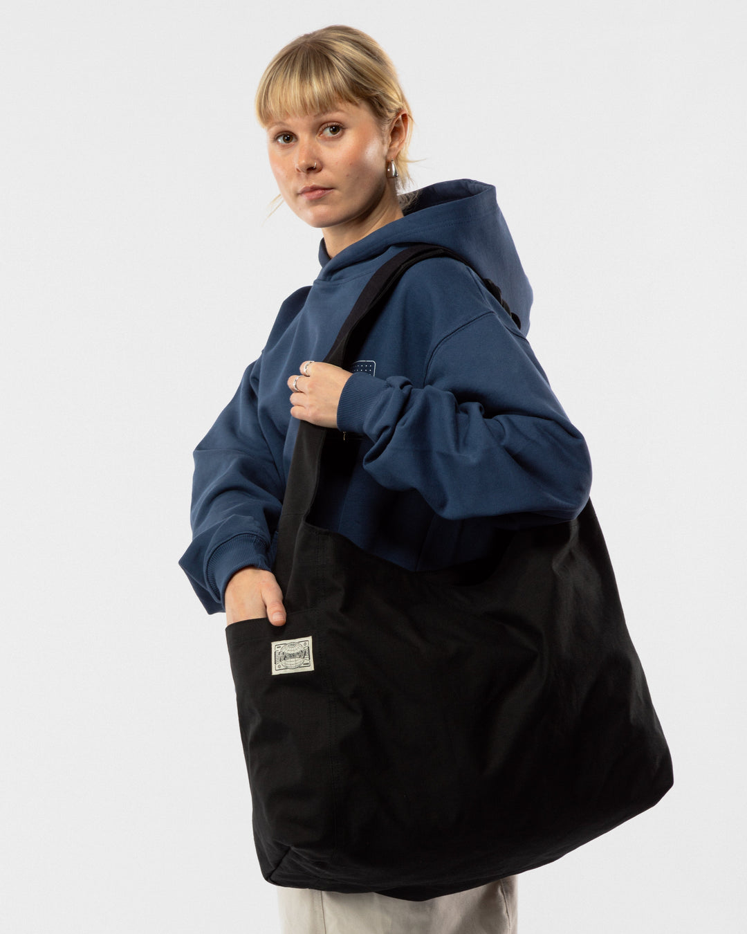 Studio Ripstop Crossbody Tote - Black