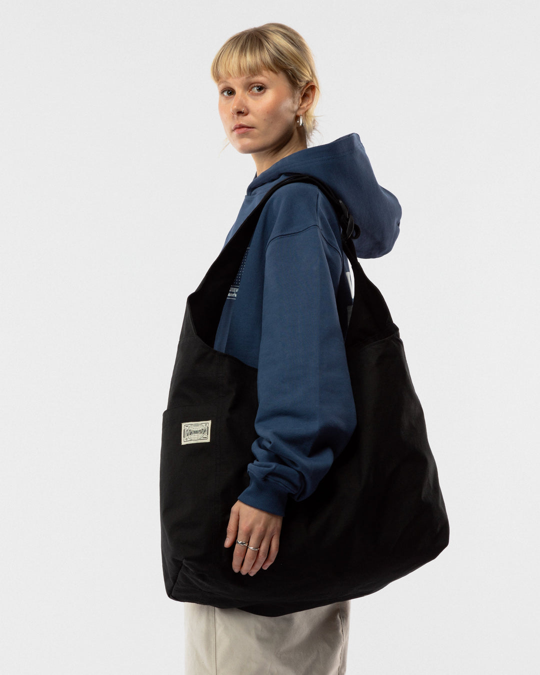 Studio Ripstop Crossbody Tote - Black
