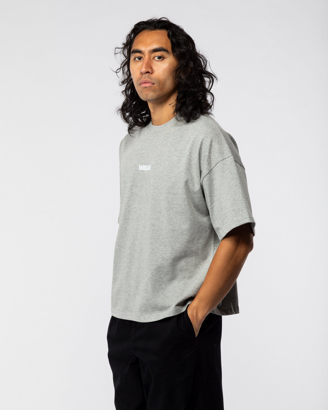 Box Logo T-Shirt - Grey Marl