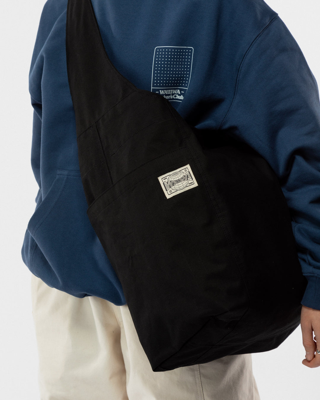Studio Ripstop Crossbody Tote - Black