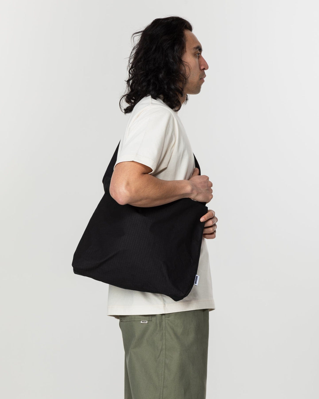 Water Resistant Messenger Bag - Black